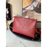 Louis Vuitton COUSSIN PM Monogram-embossed puffy lambskin Red M57790 High