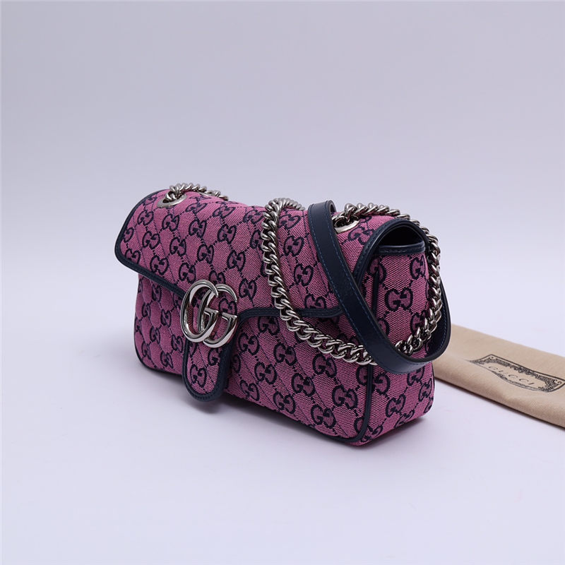 GG Marmont Multicolour small shoulder bag 443497 Pink High