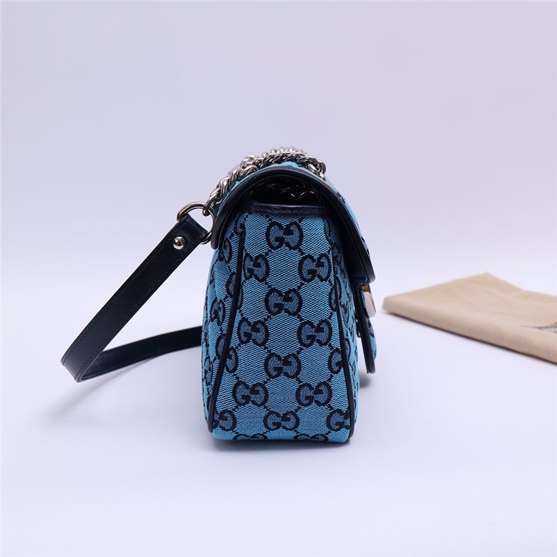 GG Marmont Multicolour small shoulder bag 443497 Blue High