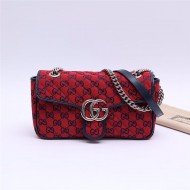 GG Marmont Multicolour small shoulder bag 443497 Red High