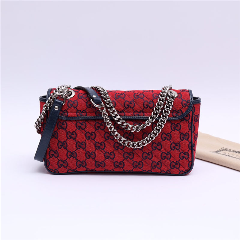 GG Marmont Multicolour small shoulder bag 443497 Red High