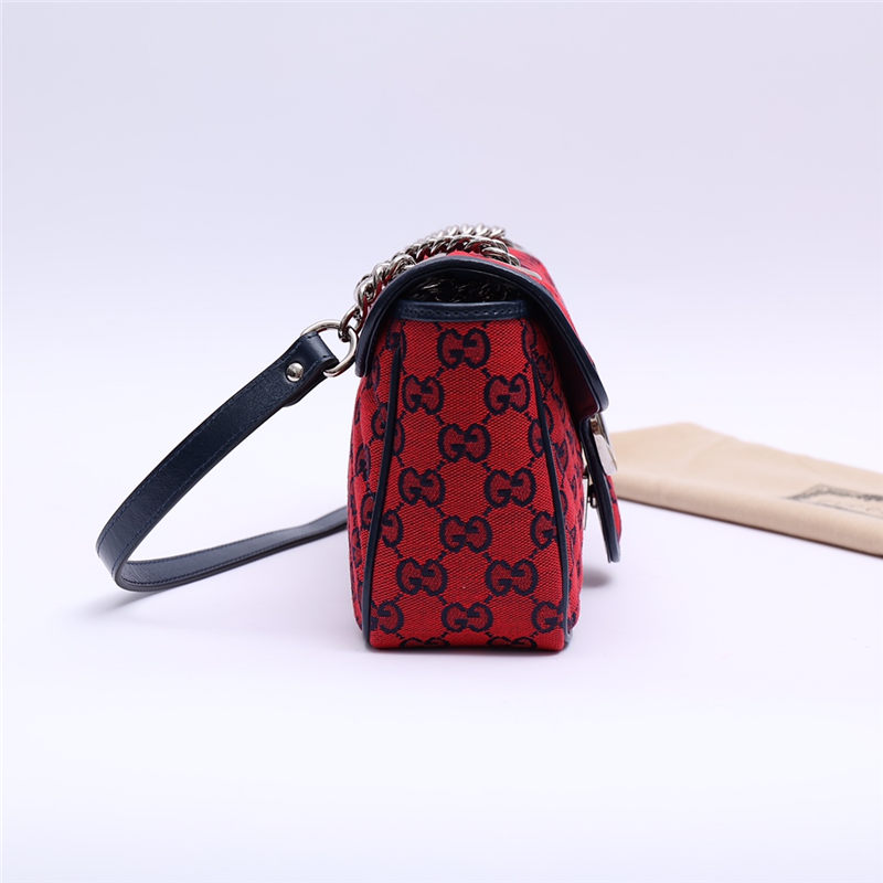 GG Marmont Multicolour small shoulder bag 443497 Red High