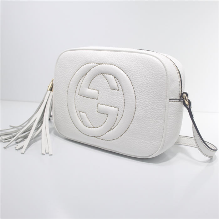 Gucci Soho Small Leather Disco Shoulder Bag 308364 White High