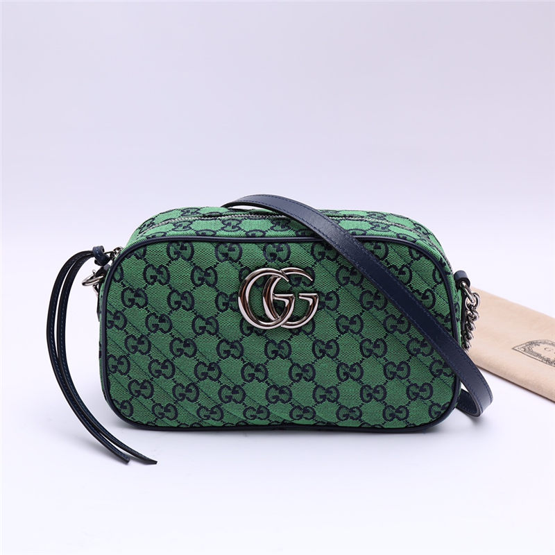 GG Marmont Multicolour small shoulder bag 447632 Green High