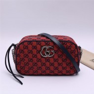 GG Marmont Multicolour small shoulder bag 447632 Red High