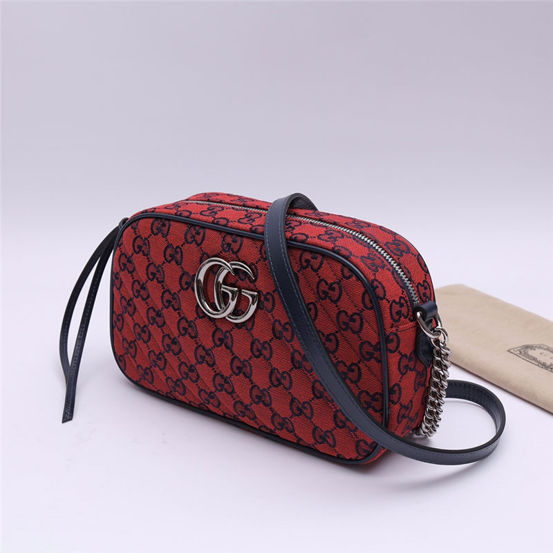 GG Marmont Multicolour small shoulder bag 447632 Red High