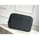 Louis Vuitton TOILET POUCH GM Damier Graphite canvas High