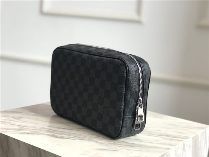 Louis Vuitton TOILET POUCH GM Damier Graphite canvas High