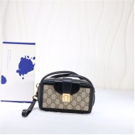 GG mini bag with clasp closure 614368 Black High