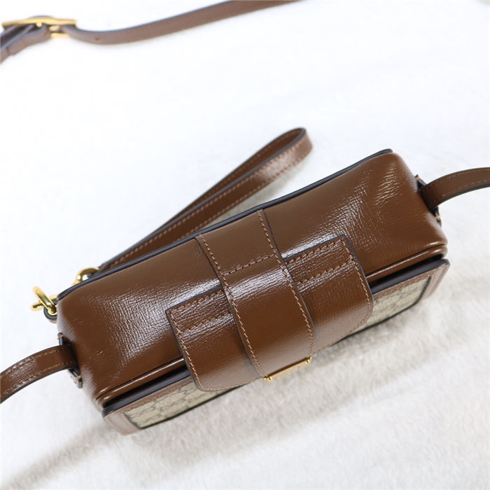 GG mini bag with clasp closure 614368 Brown High