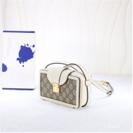 GG mini bag with clasp closure 614368 White High