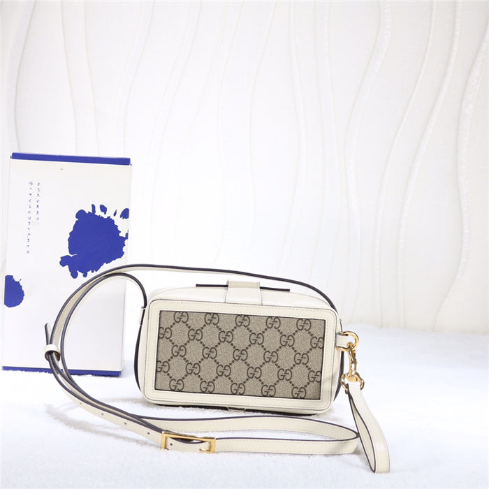 GG mini bag with clasp closure 614368 White High