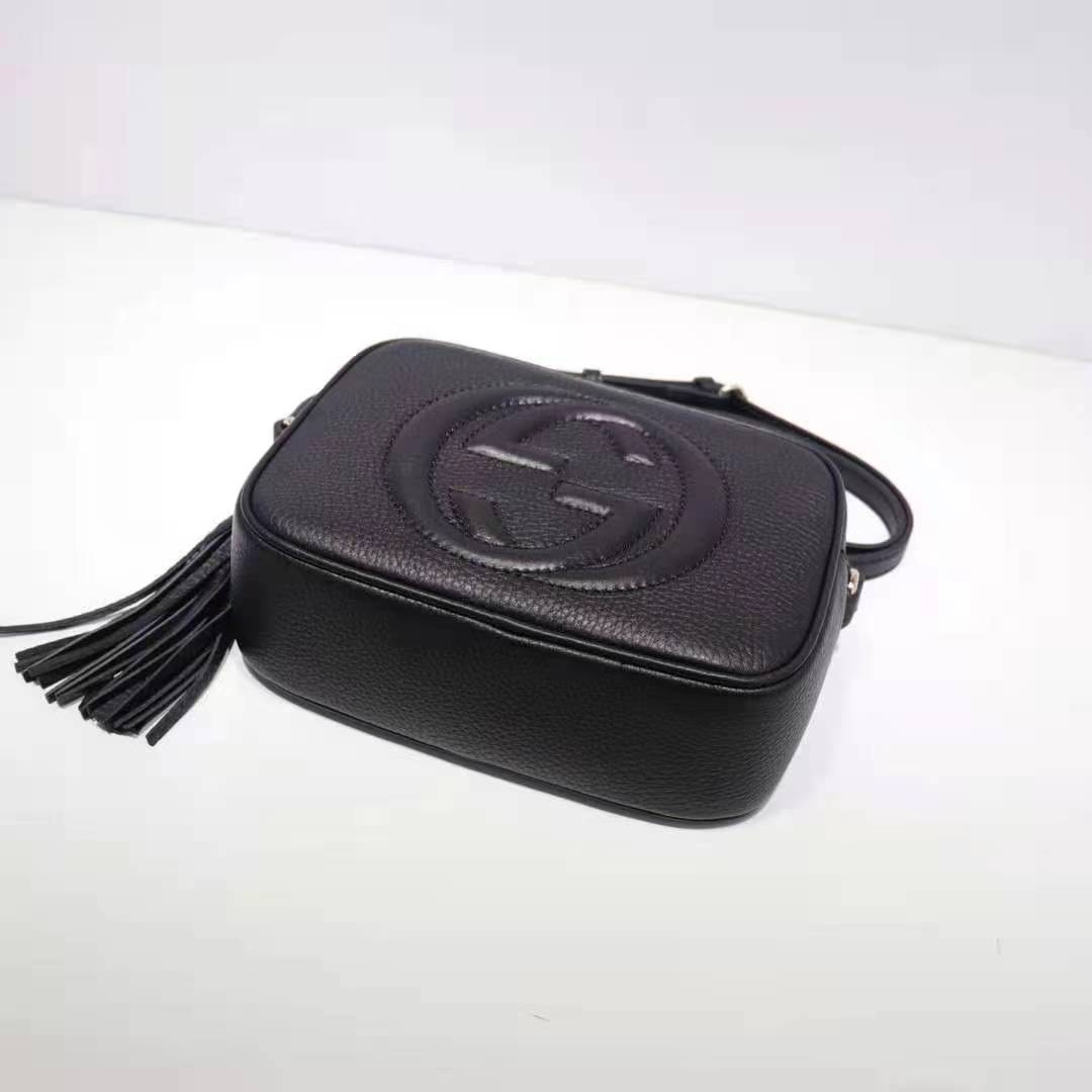 Gucci Soho Small Leather Disco Shoulder Bag 308364 Black High