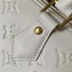 Louis Vuitton LIMITED EDITION - SPEEDY BANDOULIÈRE 22 Monogram-embossed puffy lambskin Ivory M58736 High