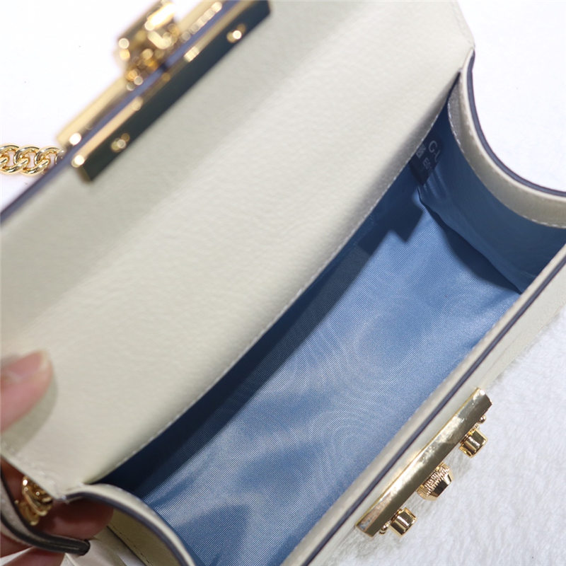 Gucci Padlock small shoulder bag 432182 Bee Star White High