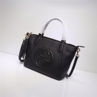 Gucci Soho 2Way Handbag Leather 369176 Black High