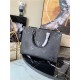 Louis Vuitton ONTHEGO MM Embossed supple grained cowhide leather M58522 Black High