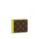 Louis Vuitton MULTIPLE WALLET Monogram Macassar M80781 Yellow High