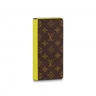 Louis Vuitton BRAZZA WALLET Monogram Macassar M80790 Yellow High