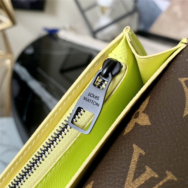 Louis Vuitton BRAZZA WALLET Monogram Macassar M80790 Yellow High