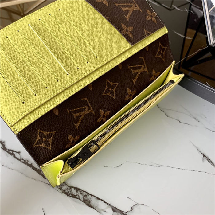 Louis Vuitton BRAZZA WALLET Monogram Macassar M80790 Yellow High