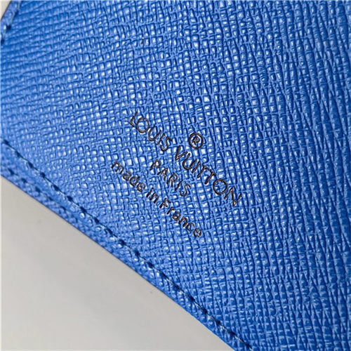 Louis Vuitton BRAZZA WALLET Monogram Macassar M80790 Blue High