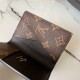 Louis Vuitton POCKET ORGANIZER Monogram Macassar M60111 Black High