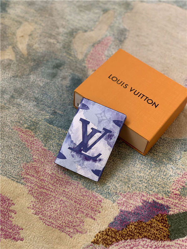 Louis Vuitton POCKET ORGANIZER Monogram Watercolor M80455 Blue High