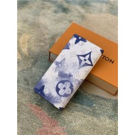 Louis Vuitton BRAZZA WALLET Monogram Watercolor M80457 Blue High