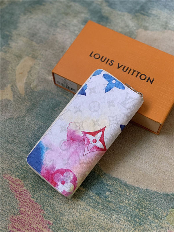 Louis Vuitton ZIPPY WALLET VERTICAL Monogram Watercolor M80499 Multicolor High