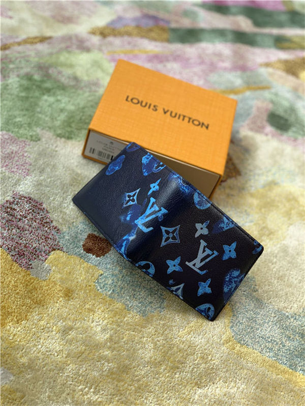 Louis Vuitton SLENDER WALLET Ink Watercolor M80464 High