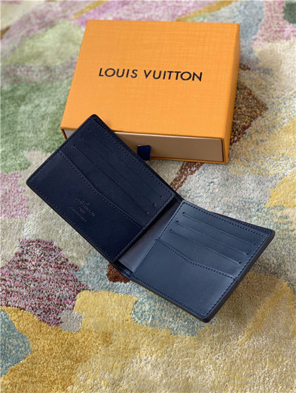 Louis Vuitton SLENDER WALLET Ink Watercolor M80464 High