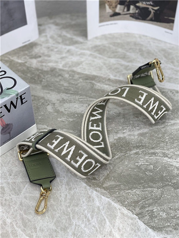 Loewe Anagram strap in jacquard and calfskin D High