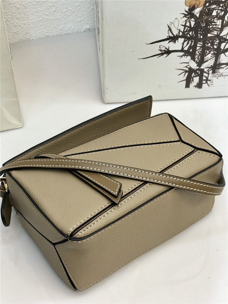 Mini Puzzle bag in soft grained calfskin High