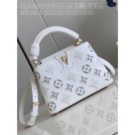 Louis Vuitton Capucines Mini Calfskin leather embroidery White M22922/M22863 High