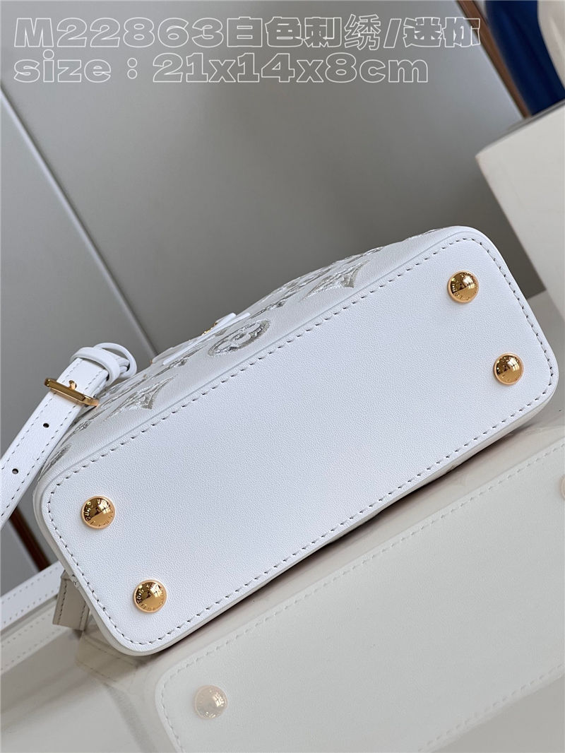 Louis Vuitton Capucines Mini Calfskin leather embroidery White M22922/M22863 High