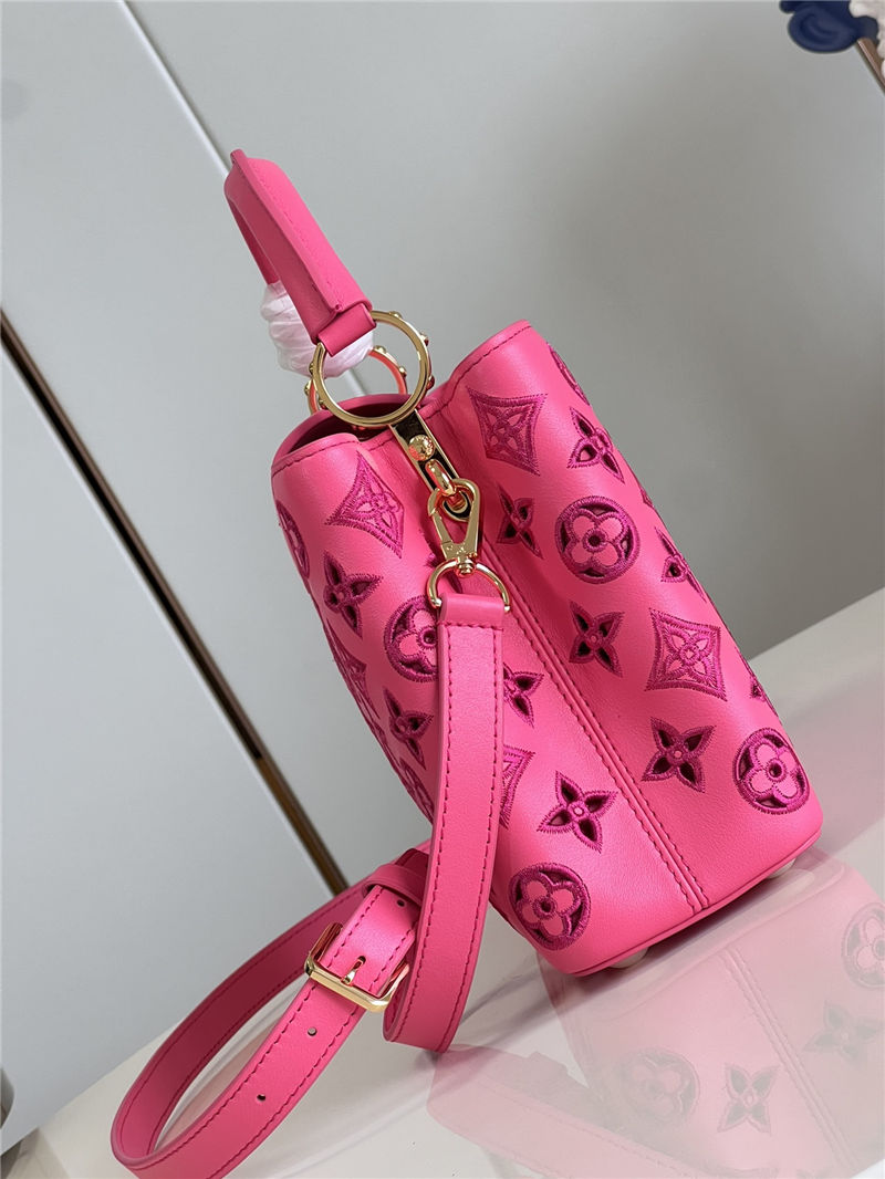 Louis Vuitton Capucines BB Calfskin leather embroidery Pink M22922/M22863 High