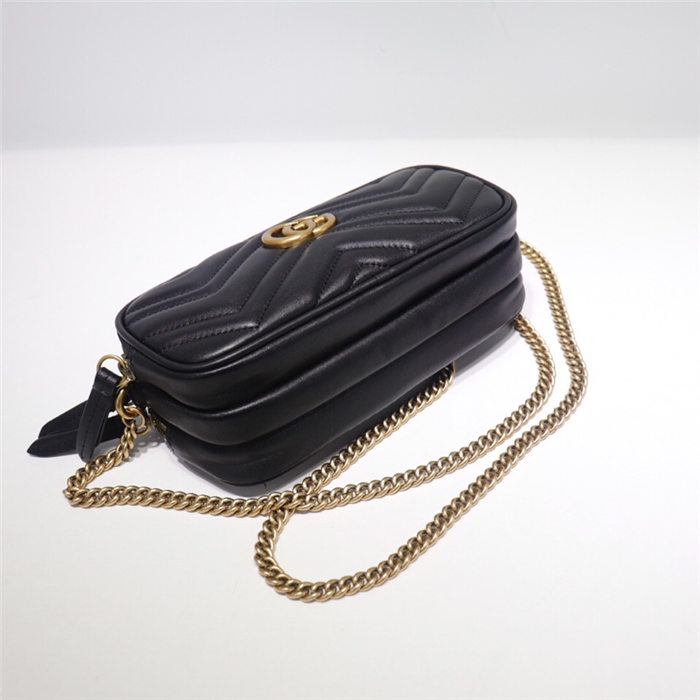 GG Marmont Mini Chain Bag 546581 Black High