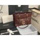 SHOPPING BAG Shiny Calfskin Crystal Pearls Strass Enamel Gold-Tone & Ruthenium-Finish Metal Burgundy High