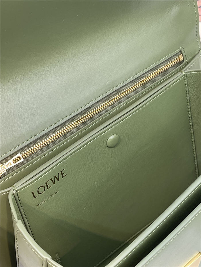 Goya bag in Anagram jacquard and calfskin Green High