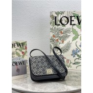 Small Goya bag in Anagram jacquard and calfskin Black High