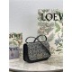 Small Goya bag in Anagram jacquard and calfskin Black High