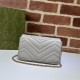 GG MARMONT MATELASSÉ SUPER MINI BAG 476433 Light Grey High