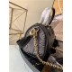 Louis Vuitton SPEEDY BANDOULIÈRE 22 Embossed lambskin leather Black M58631 High