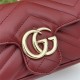 GG MARMONT MATELASSÉ SUPER MINI BAG 476433 Burgundy High