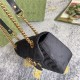 GG Marmont small matelassé shoulder bag 443497 Black Velvet High