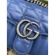 GG Marmont mini New matelassé shoulder bag 446744 Blue High