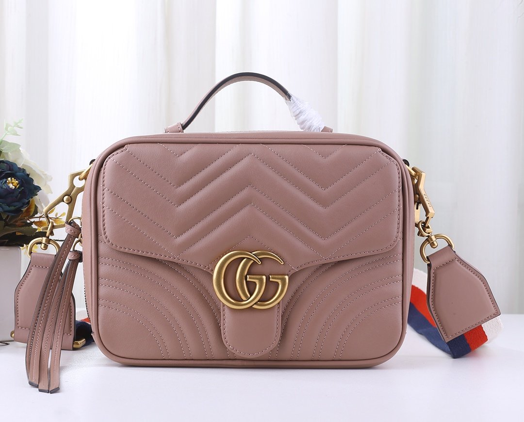 GG Marmont small top handle bag Dusty Pink High