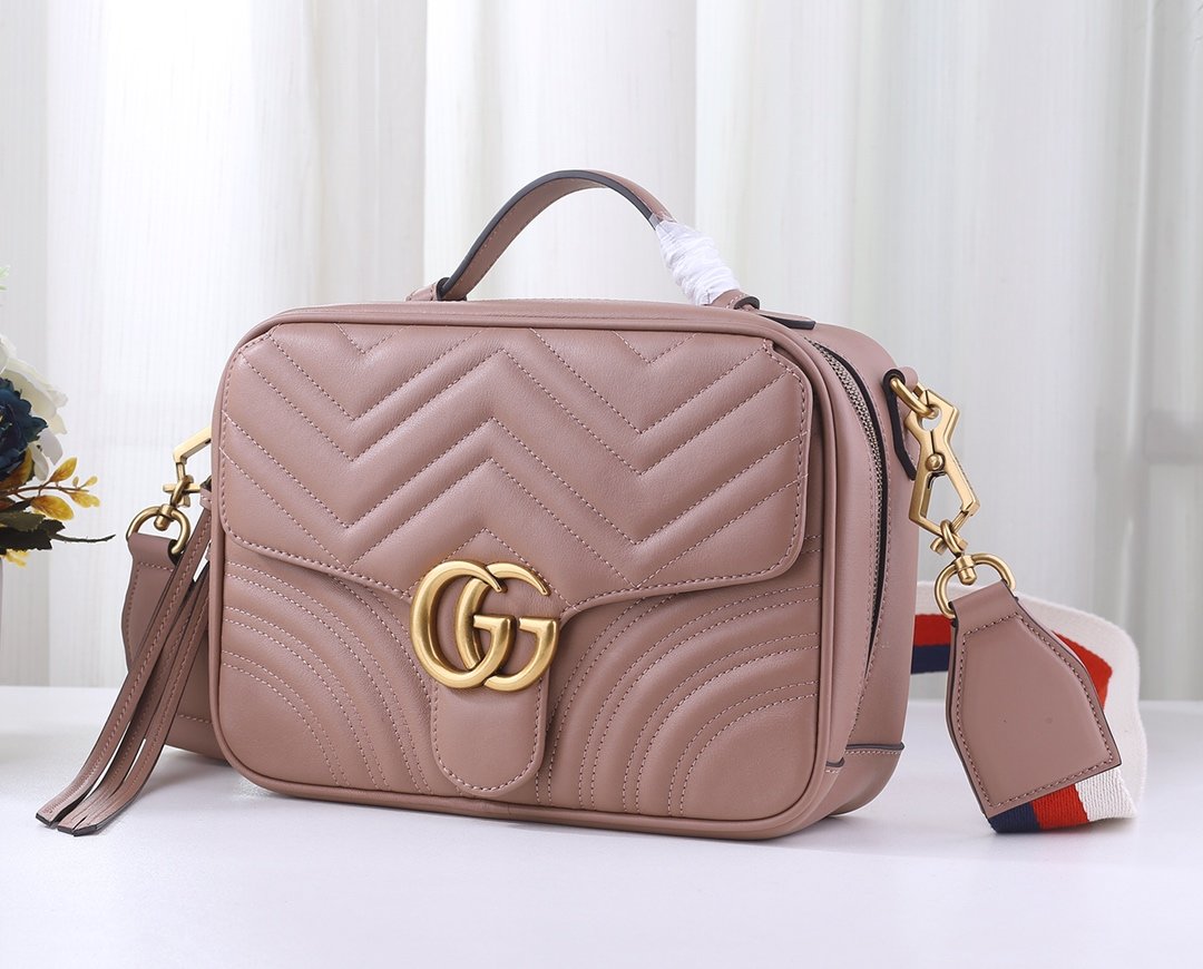 GG Marmont small top handle bag Dusty Pink High