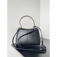 WOMEN'S RODEO SMALL HANDBAG smooth calfskin Black Silver-Metal High